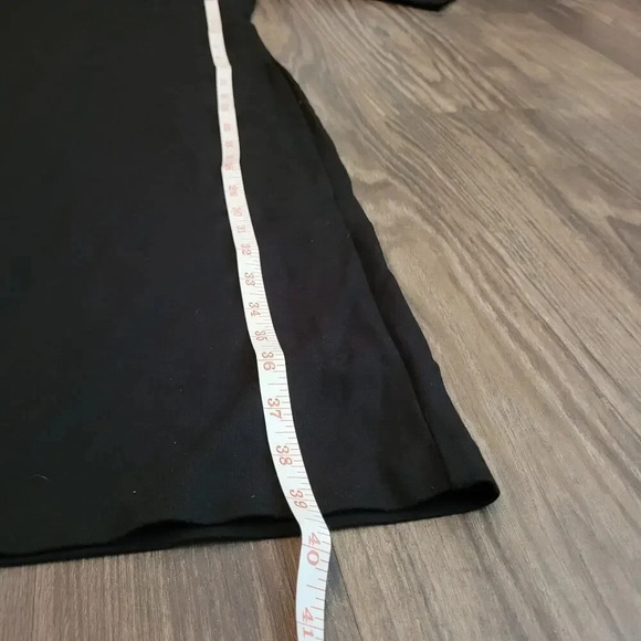 Talbots Women's Shift Dress Size 6 Black Rayon 3/4 Sleeves Back Zipper Stretch - Picture 7 of 8